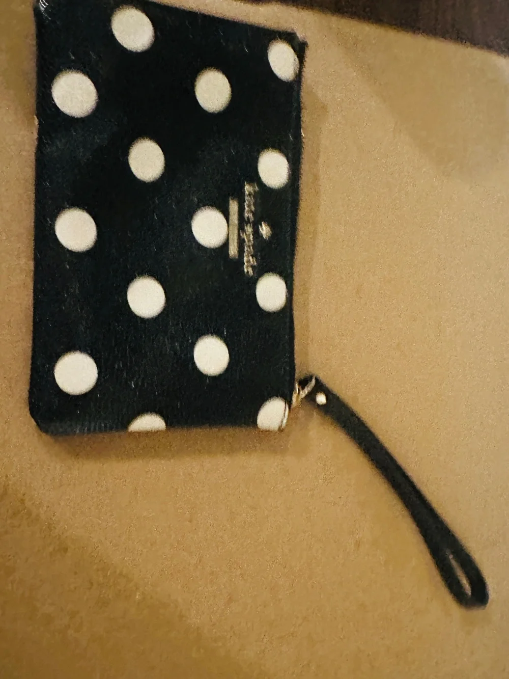 Kate Spade Black & White Polka Dot Wristlet Clutch